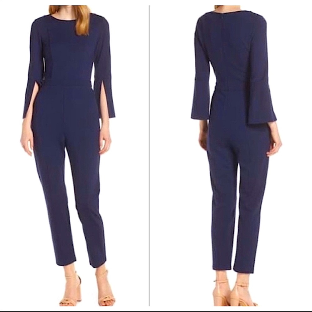 Ali & Jay Slit Sleeve Slim Leg Knit Jumpsuit